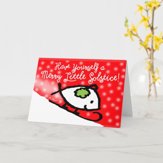 Prettig Solstitie! - Kaart (Gele Bloem)