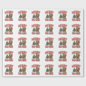 Prettig Squatchmas Bigfoot Sasquatch Kerstboom Cadeaupapier (Vlak)
