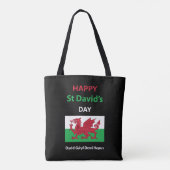 Prettig St David's Dag Dydd Gŵyl Dewi Hapus Tote Bag (Achterkant)