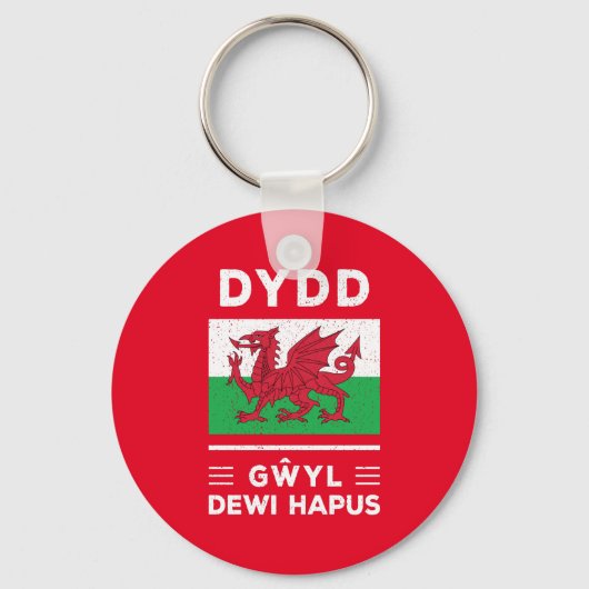 Prettig St David's Dag Happy St Davids Day 3 Sleutelhanger (Voorkant)