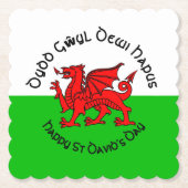 Prettig St Davids-dag in Keltische stijl Kartonnen Onderzetters (Voorkant)