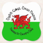 Prettig St Davids-dag in Keltische stijl Kartonnen Onderzetters (Voorkant)