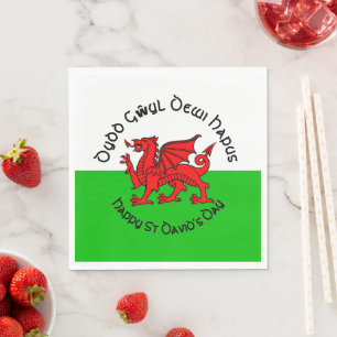 Prettig St Davids-dag in Keltische stijl lunch Servet