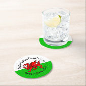 Prettig St Davids-dag in Keltische stijl Ronde Kartonnen Onderzetter (Insitu)