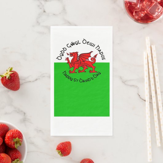Prettig St Davids-dag in Keltische stijl Servet (Insitu)