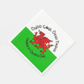 Prettig St Davids-dag lunch in Keltische stijl Servet (Hoek)