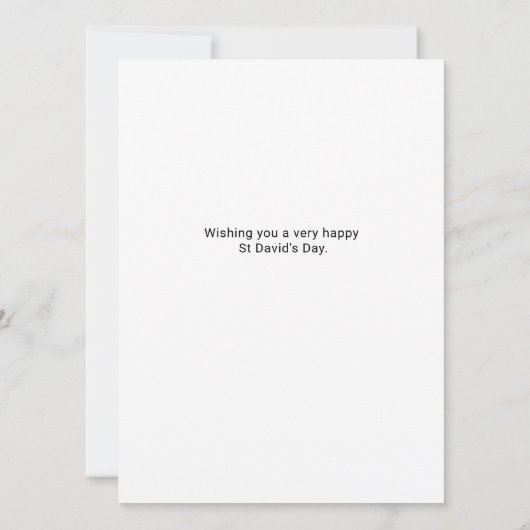 Prettig St David's Dag, Welse narcissen Kaart (Achterkant)