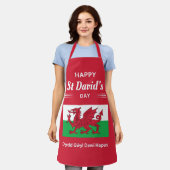 Prettig St David's Day Dydd Gŵyl Dewi Hapus 2 Schort (Gedragen)