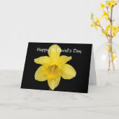 Prettig St David's Day Gele Narcis Kaart (Gele Bloem)