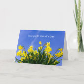 Prettig St David's Day Narcissen Welshe Groet Kaart (Voorkant)