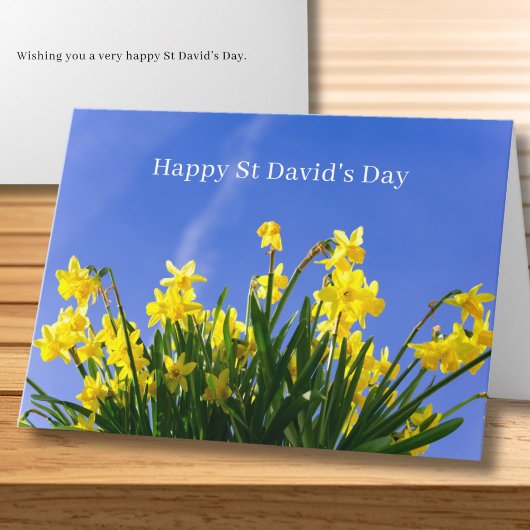 Prettig St David's Day Narcissen Welshe Groet Kaart