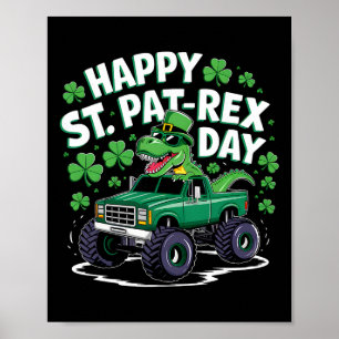 Prettig St Pat-rex Patricks Dag Dinosaur Monster V Poster