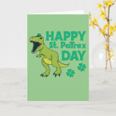 Prettig St. Patrex-dag Trex St. Patricks grapkaart Kaart (Gele Bloem)