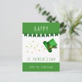Prettig St. Patrick`s dag Goud en Hoed Briefkaart (Staand voorkant)
