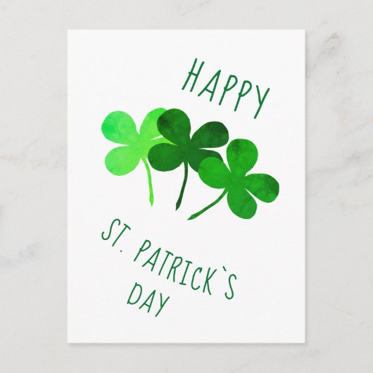 Prettig St. Patrick`s dag Groen Shamrocks Briefkaart (Voorkant)