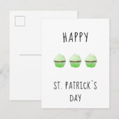 Prettig St. Patrick`s-dag Ierland Groene Muffins Briefkaart (Voorkant / Achterkant)