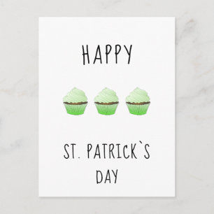 Prettig St. Patrick`s-dag Ierland Groene Muffins Briefkaart