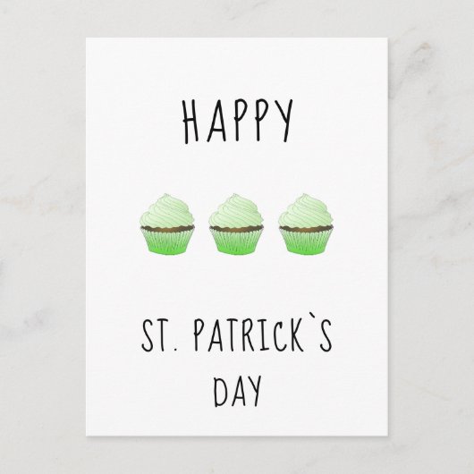 Prettig St. Patrick`s-dag Ierland Groene Muffins Briefkaart (Voorkant)