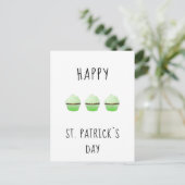 Prettig St. Patrick`s-dag Ierland Groene Muffins Briefkaart (Staand voorkant)