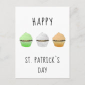 Prettig St. Patrick`s-dag Ierland Kleur Muffins Briefkaart (Voorkant)