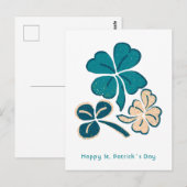 Prettig St. Patrick`s dag Klaver Klavertjevier Tek Briefkaart (Voorkant / Achterkant)