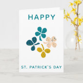 Prettig St. Patrick`s dag Klaver Klavertjevier Tek Kaart (Gele Bloem)