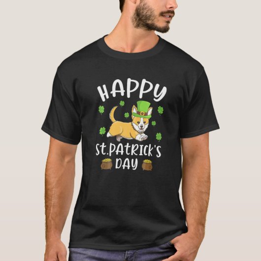 Prettig St. Patrick S-dag Leuke Sint Patricks Corg T-shirt (Voorkant)