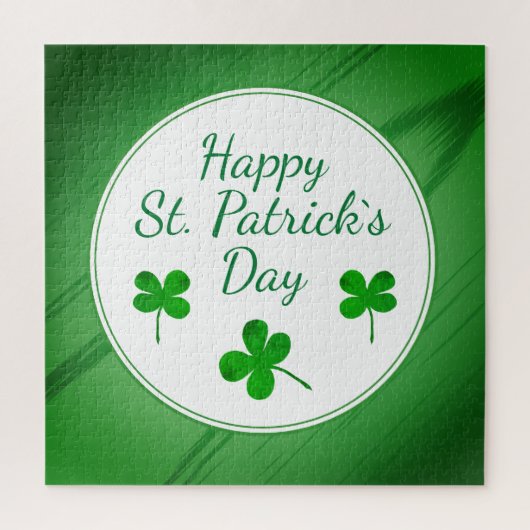 Prettig St. Patrick`s Day Iers groene klaver Legpuzzel (Verticaal)