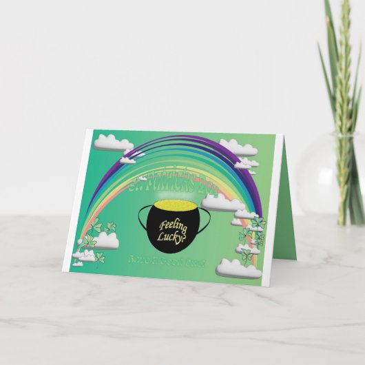 Prettig St. Patrick's Dag Bericht Feestdagen Kaart (Voorkant)