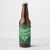 Prettig St. Patrick's Dag  Bier Etiket (Voorkant)