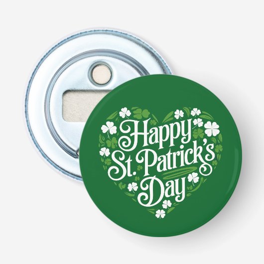 Prettig St. Patrick's Dag  Button Flesopener (Voorkant)