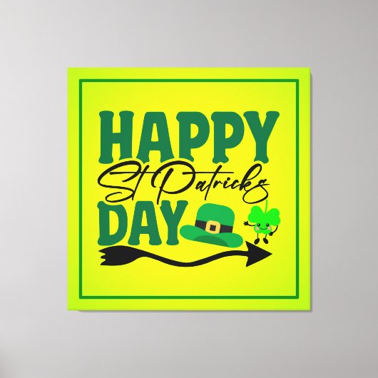 Prettig St. Patrick's Dag Canvas Afdruk (Voorkant)