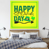 Prettig St. Patrick's Dag Canvas Afdruk (Insitu (Slaapkamer))