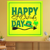 Prettig St. Patrick's Dag Canvas Afdruk (Insitu (Woonkamer))