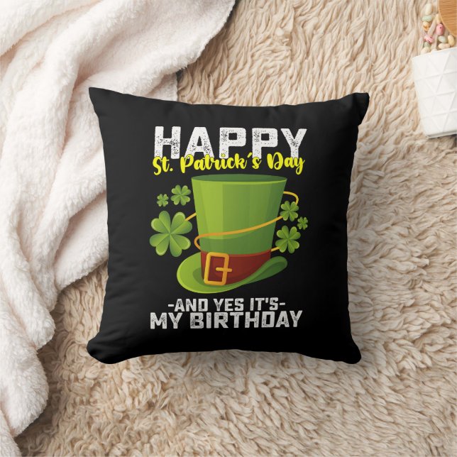 Prettig St. Patrick's Dag En Ja Het Is Mijn Verjaa Kussen (Deken)