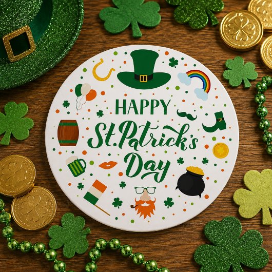 Prettig St. Patrick's Dag Feest Ronde Sticker