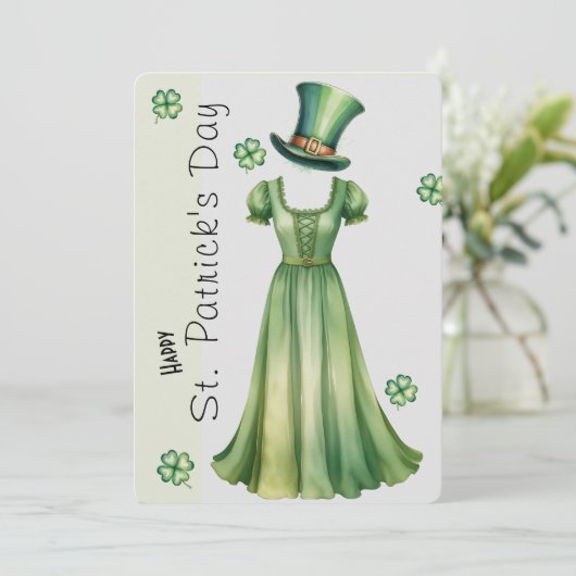 Prettig St. Patrick's Dag Feestdagenkaart (Staand voorkant)