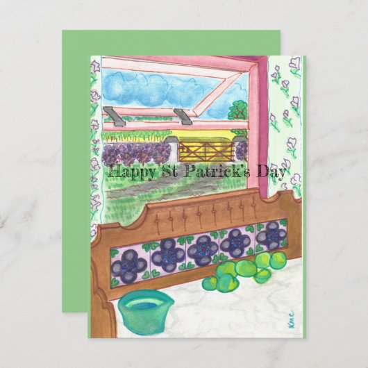 Prettig St. Patrick's Dag Feestdagenkaart (Voorkant / Achterkant)