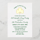 Prettig St. Patrick's Dag Folie Uitnodiging (Voorkant)