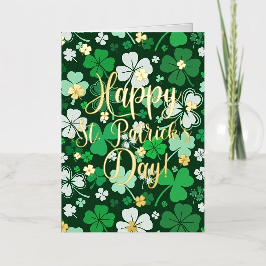Prettig St. Patrick's Dag Folie Wenskaart (Voorkant)