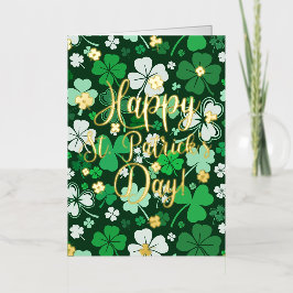 Prettig St. Patrick's Dag Folie Wenskaart