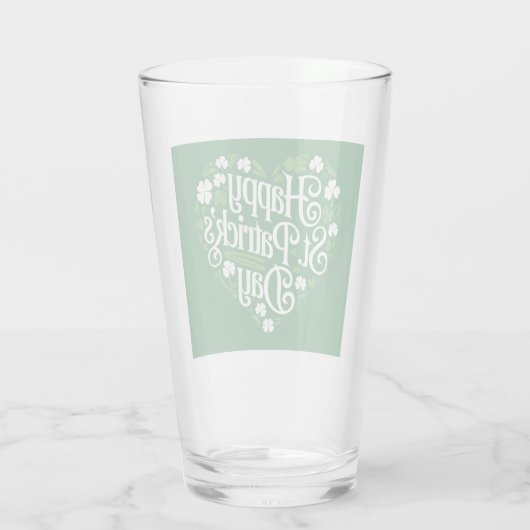 Prettig St. Patrick's Dag  Glas (Achterkant)