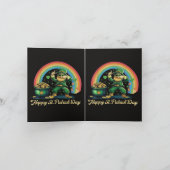 Prettig St. Patrick's Dag Grappige Leprechaun Feestdagen Kaart (Binnen)