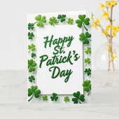 Prettig St. Patrick's Dag Groene Kaart (Gele Bloem)