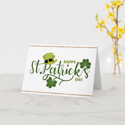 Prettig St. Patrick's Dag groet Kaart (Gele Bloem)