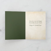 Prettig St. Patrick's Dag Groet | Oude Ierse Stijl Kaart (Binnen)