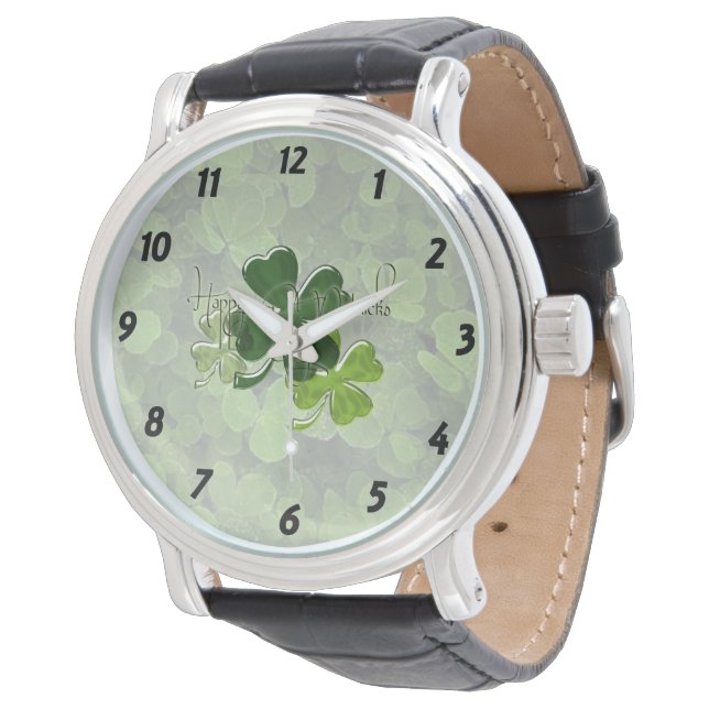 Prettig St. Patrick's Dag Horloge (Gekanteld)
