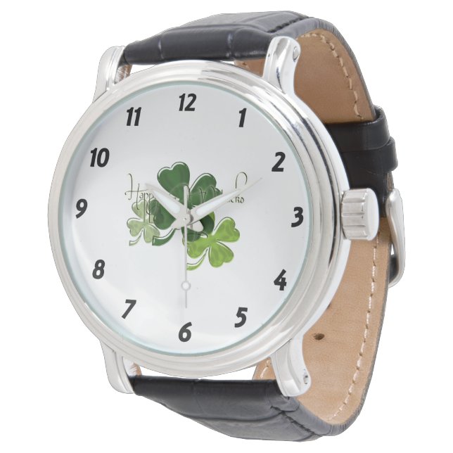 Prettig St. Patrick's Dag Horloge (Gekanteld)