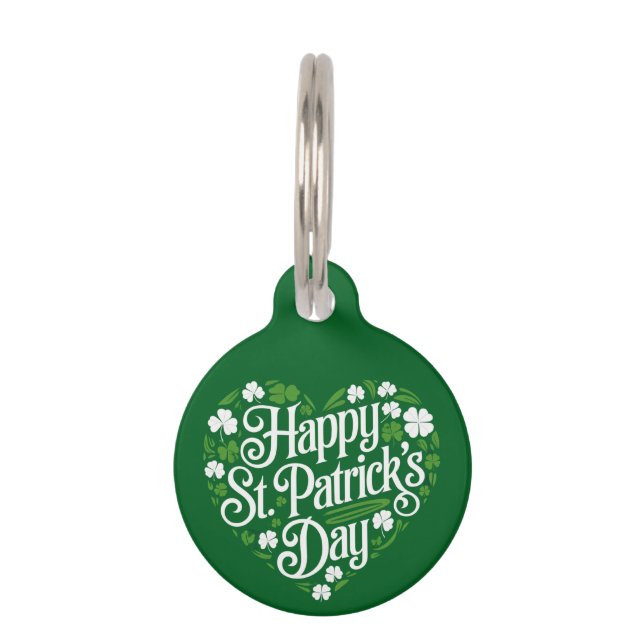 Prettig St. Patrick's Dag  Huisdierpenning (Voorkant)