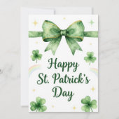 Prettig St. Patrick's Dag Ierse Wenskaart Feestdagenkaart (Voorkant)